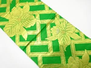 アンティーク　桧垣に蘭模様織り出し丸帯（材料）